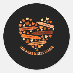 Same Heart Black History Month Blm Melanin Pride A Classic Round Sticker