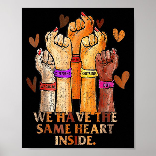 Same Heart Black History Month Blm Melanin Pride W Poster (Front)