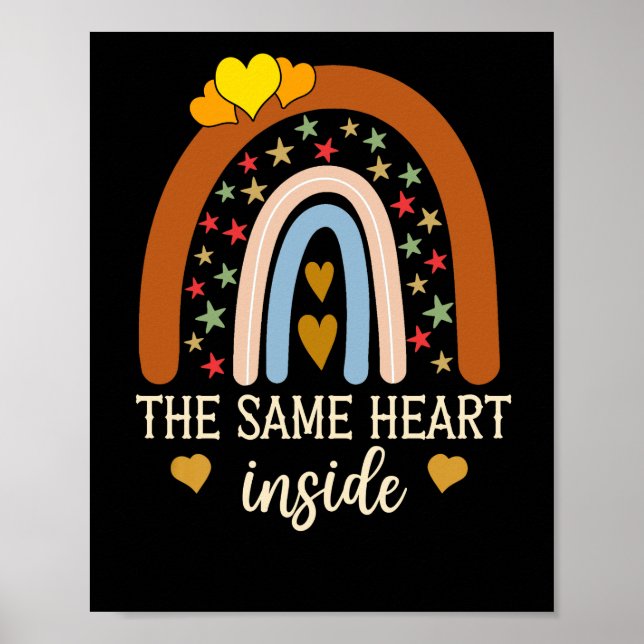Same Heart Black History Month Boho Rainbow Poster (Front)