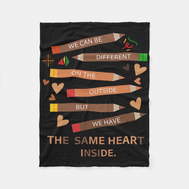 Same Heart Black History Month  Fleece Blanket (Front)