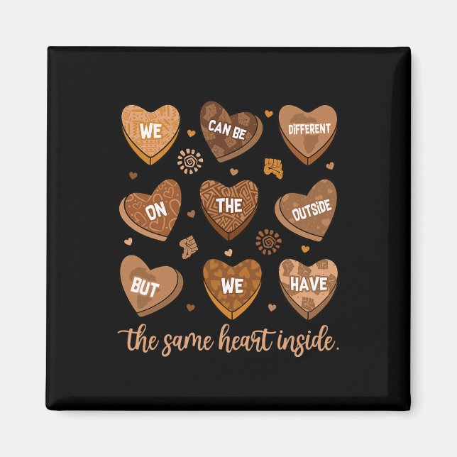 Same Heart Inside Black History Month African Afro Magnet (Front)