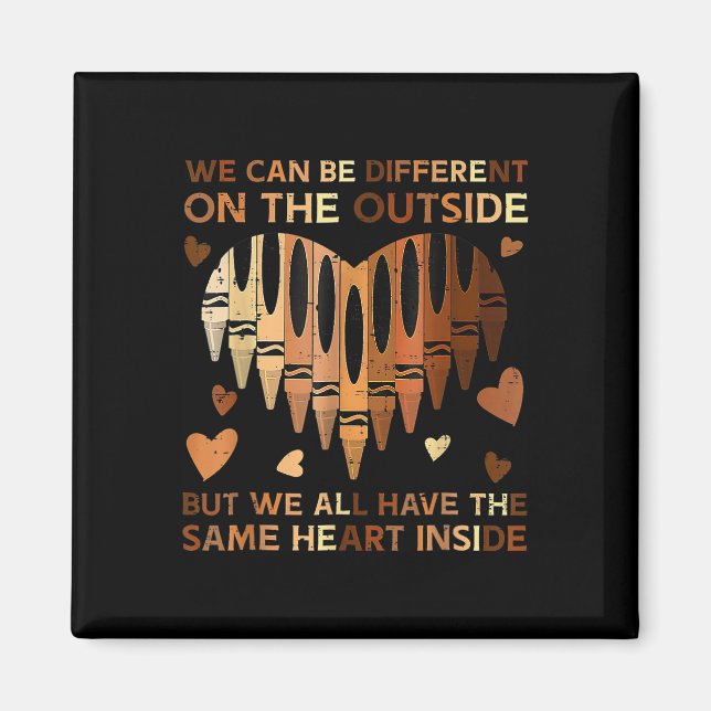 Same Heart Inside Black History Month African Afro Magnet (Front)