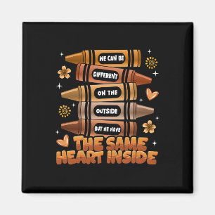 Same Heart Inside Black History Month African Afro Magnet