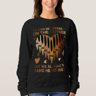 Same Heart Inside Black History Month African Afro Sweatshirt