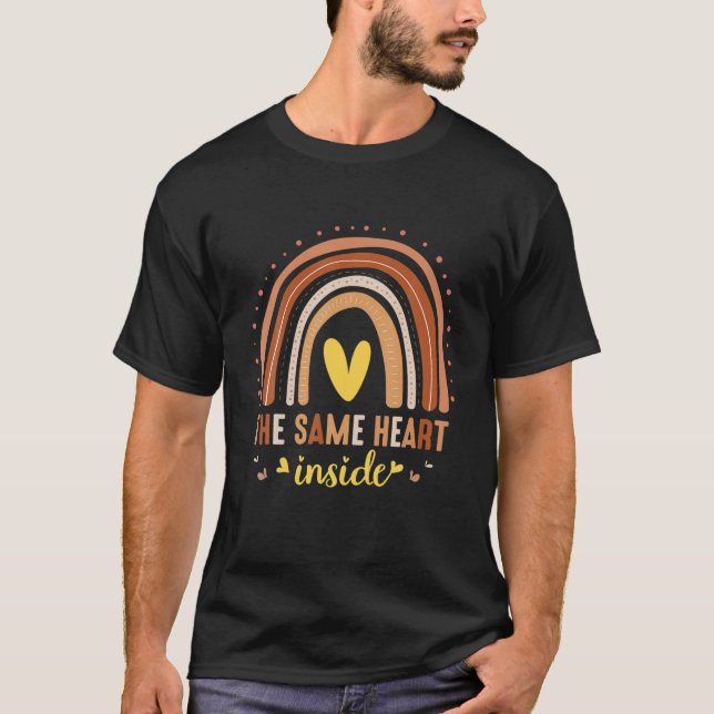 Same Heart Inside Black History Month Junenth Rain T-Shirt (Front)