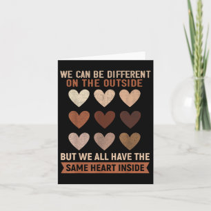 Same Heart Inside Black History Month Men Women  Card