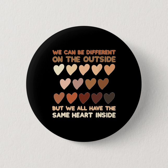 Same Heart Inside Juneteenth Black History Month W 6 Cm Round Badge (Front)