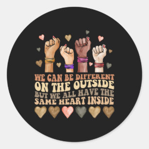 Same Heart Inside Juneteenth Black History Month W Classic Round Sticker
