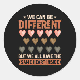 Same Heart Inside Juneteenth Black History Month W Classic Round Sticker