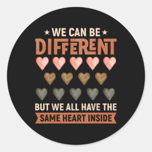 Same Heart Inside Juneteenth Black History Month W Classic Round Sticker