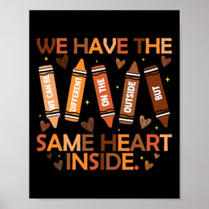 Same Heart Inside Juneteenth Black History Month W Poster