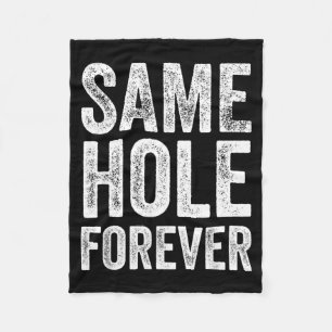 Same Hole Forever Funny Golf Bachelor Party Groom Fleece Blanket