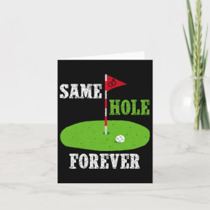 Same Hole Forever Groom Bachelor Party Funny Golf  Card