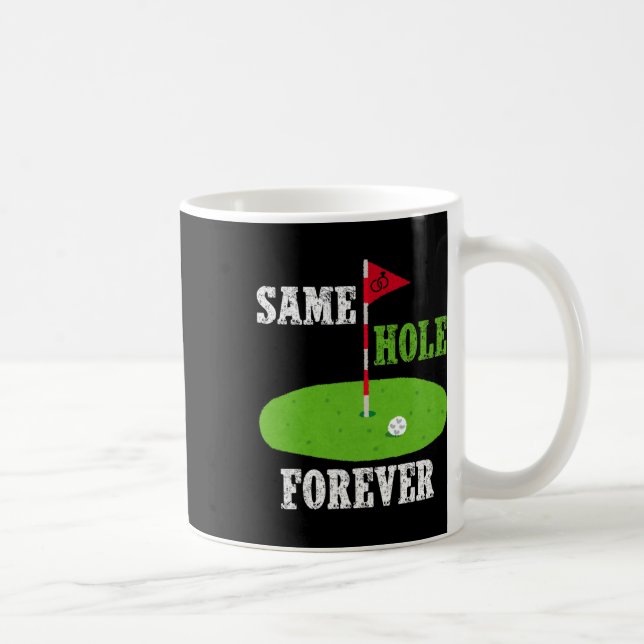 Same Hole Forever Groom Bachelor Party Funny Golf  Coffee Mug (Right)