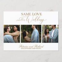 Same Love Downsize Wedding 3 Photo Simple Elegant