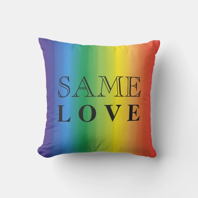 Same Love Ombre Rainbow Pride Summer Party Custom Cushion (Front)