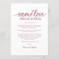 Same Love Smaller Wedding Downsize Wedding