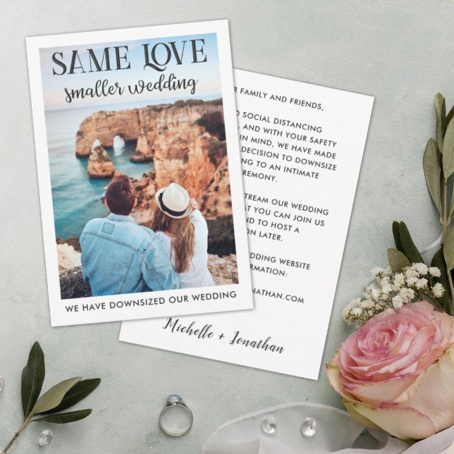 Same love smaller wedding downsized simple photo (Creator Uploaded)