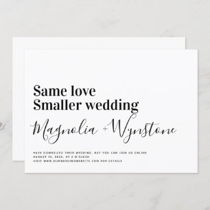 Same Love Smaller Wedding  Invitation