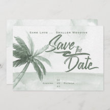 Same Love Smaller Wedding Monochromatic Sage Beach
