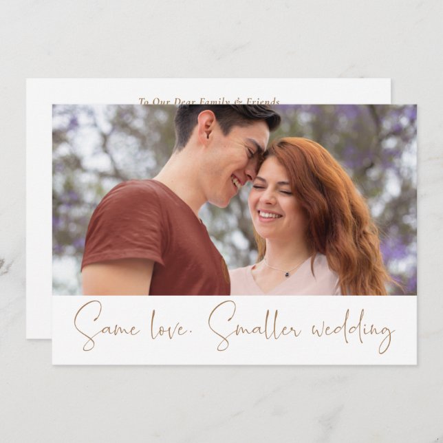 Same Love Smaller Wedding Photo Script Gold White (Front/Back)