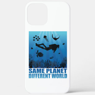 Same Planet Different World Scuba Diver iPhone 12 Pro Max Case