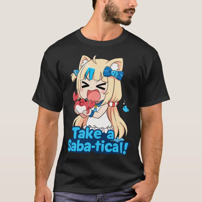 Sameko Saba Vtuber "Take a Saba-tical!" Mario Part T-Shirt (Front)