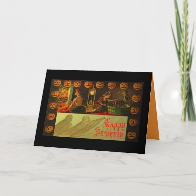 Samhain card based on vintage card (Front)