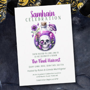 Samhain Harvest Potion Bottle Halloween Party Invitation