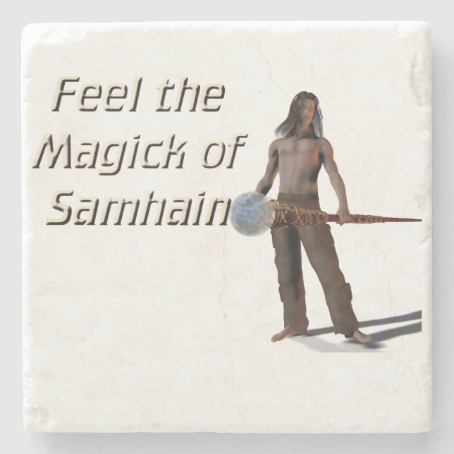 Samhain Magick Stone Coaster (Front)