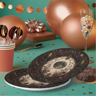 Samhain Nocturne Gothic Halloween Paper Plate