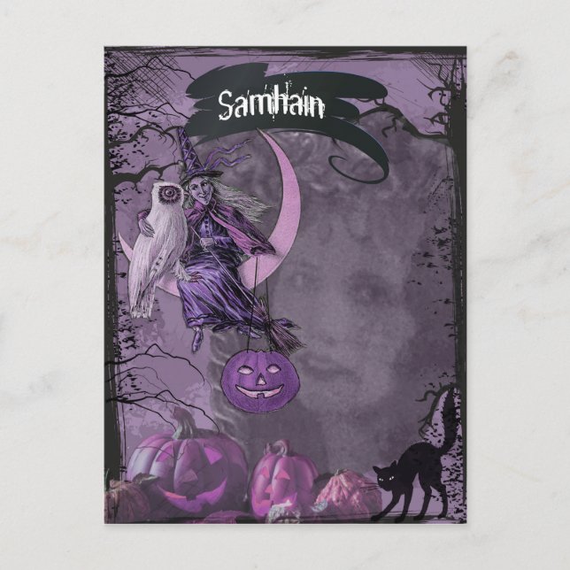 Samhain Pagan Fantasy Art Postcard (Front)