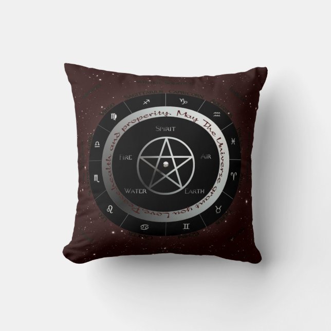 Samhain Pagan wheel Cushion (Front)