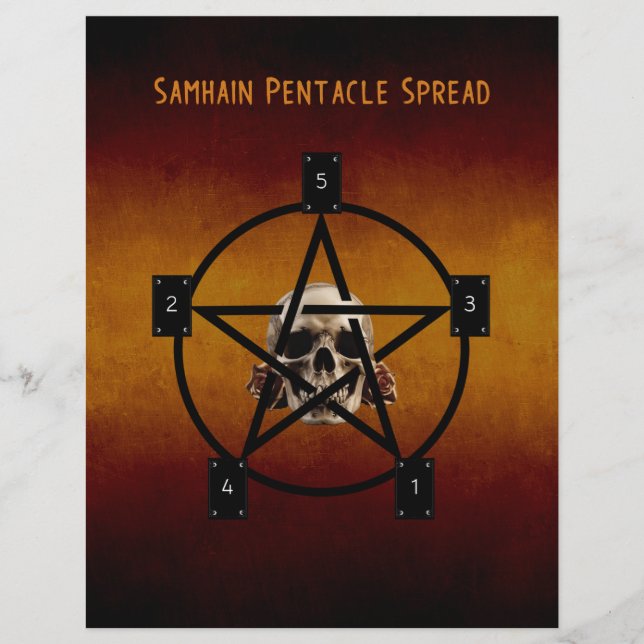 Samhain Tarot Spread 2 Sided Paper Book of Shadows (Front)
