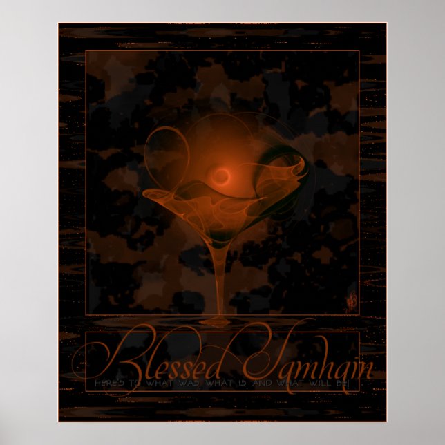 Samhain Toast Faery Martini Art Poster (Front)