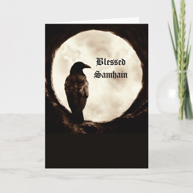 Samhain with Crow Raven Portal Card (Front)