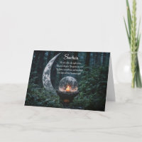 Samhain with Crystal Ball Crescent Moon and Candle