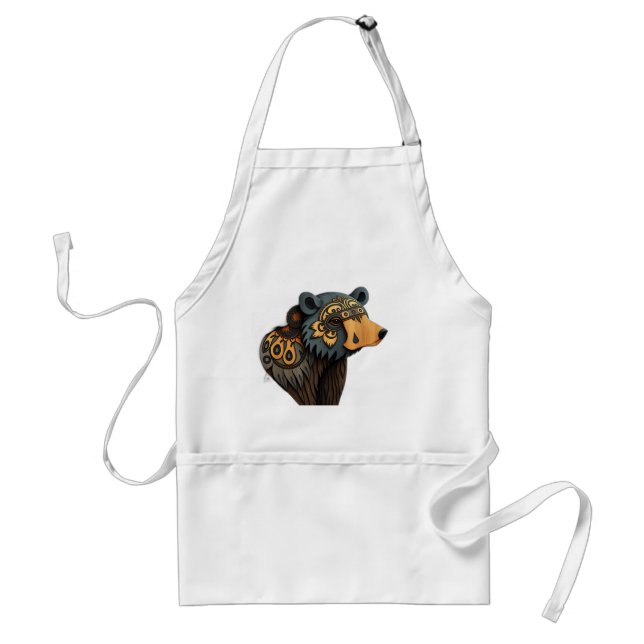 Sámi Bear with Mythological Forest Elements Standard Apron (Front)