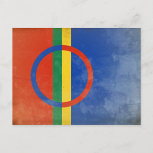 Sami people flag postcard