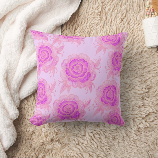Sami 💜 Purple Baroque Floral Cushion (Blanket)