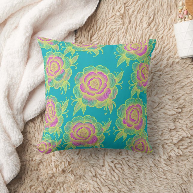 Sami 💜 Purple Baroque Floral Cushion (Blanket)