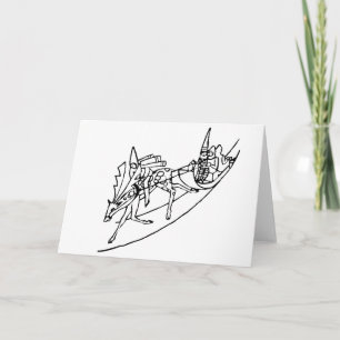 Sami Reindeer Sled Ride Card