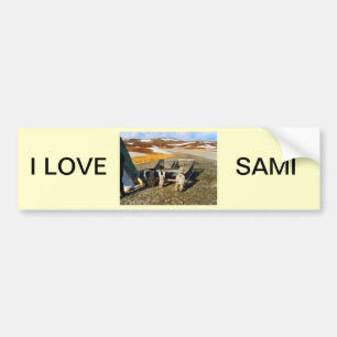 Sami settlement, Lapland, northern Norway Bumper Sticker
