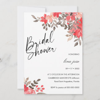 Samia Floral Bridal Shower Invitation