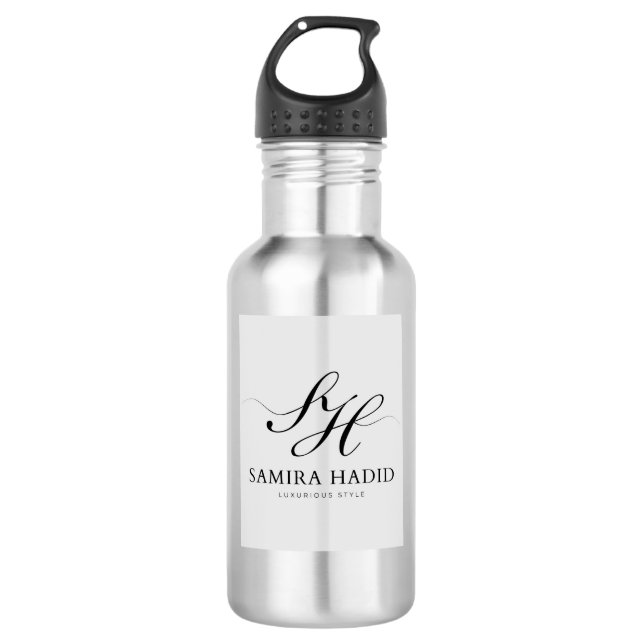 Samira Hadid Monogram Luxury 532 Ml Water Bottle (Front)