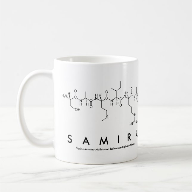 Samira peptide name mug (Left)