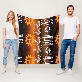 Samisk inspiration samiska tecken fleece blanket