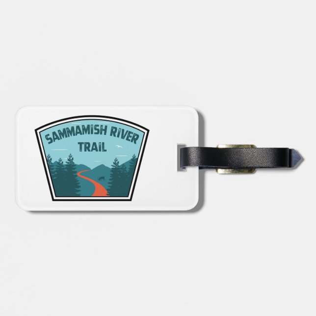 Sammamish River Trail Washington Luggage Tag (Back Horizontal)