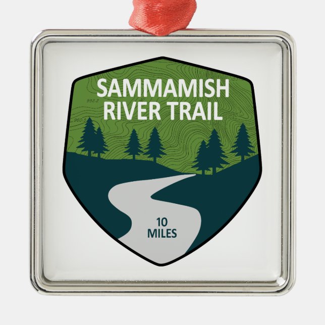Sammamish River Trail Washington Metal Ornament (Front)