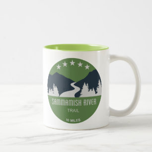 Sammamish River Trail Washington Two-Tone Coffee Mug